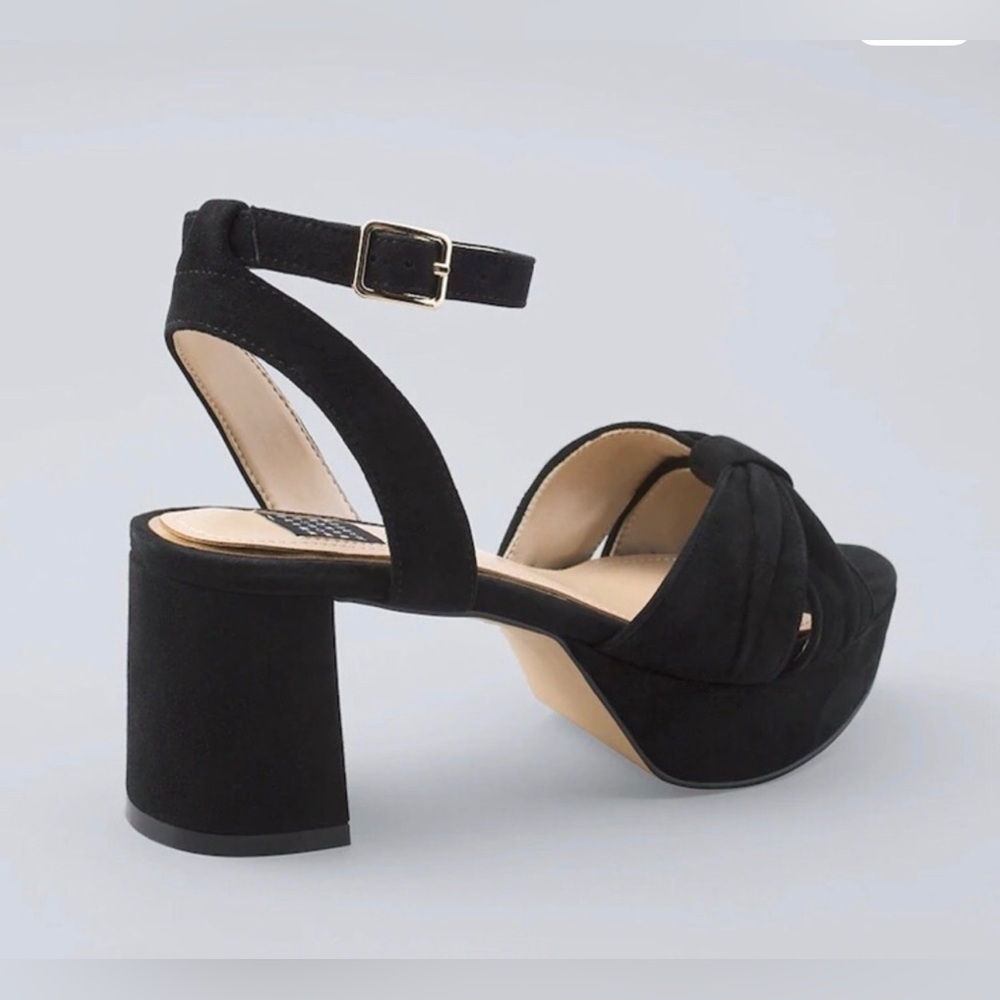 White House Black Market Suede Platform Sandals Size 9 Never Worn - Picture 2 of 10
